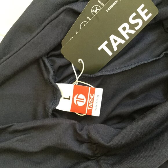 NEW Tarse Navy Cropped Wide Leg Jogger Pant l - Picture 3 of 5
